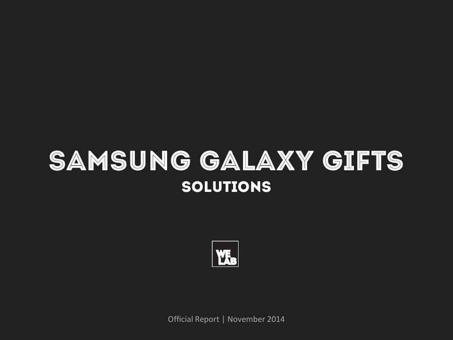 Galaxy Gift — repensar o relacionamento com o produto — página 1